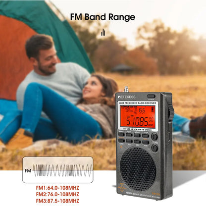 RETEKESS TR110 Fullband Radio SSB Shortwave Radios AM FM All Waves CB AIR Band Ham Radio NOAA SW MW LSB VHF UHF for Outdoor