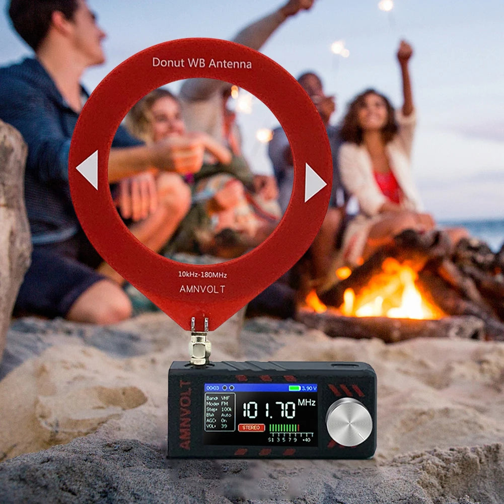 New Mini SI4732 0.5-108mhz Portable Radio LSB USB AM FM Pocket Mini Radio 1.9" IPS Screen All Band Radio Receiver with Antenna