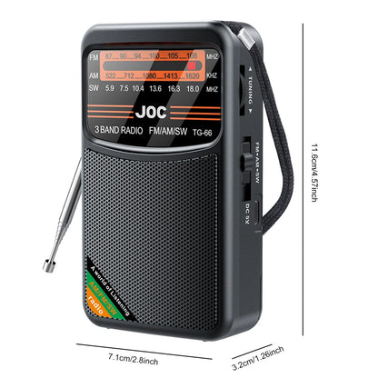 New Mini SI4732 0.5-108mhz Portable Radio LSB USB AM FM Pocket Mini Radio 1.9" IPS Screen All Band Radio Receiver with Antenna