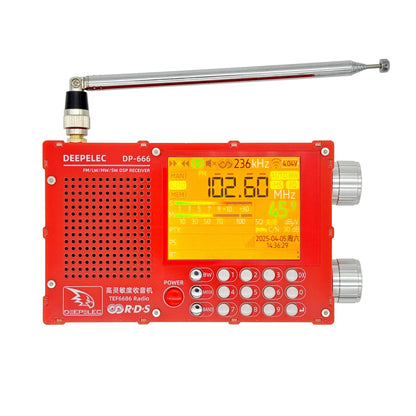 DP-666 TEF6686 Radio High Sensitivity Full Band FM AM LW MW SW Shortwave ESP32 RDS 2.8 inch IPS LCD DEEPELEC