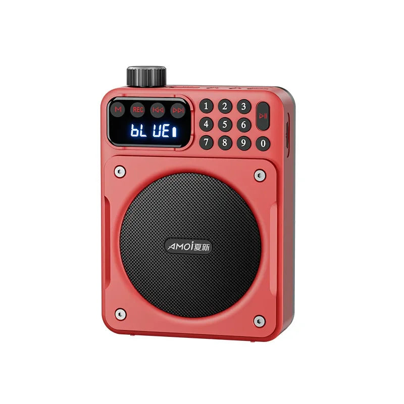 Mini Portable FM Radio Removable Rechargeable Battery Radios Receiver Bluetooth Speaker TF USB Music Player HD Voice Amplifier