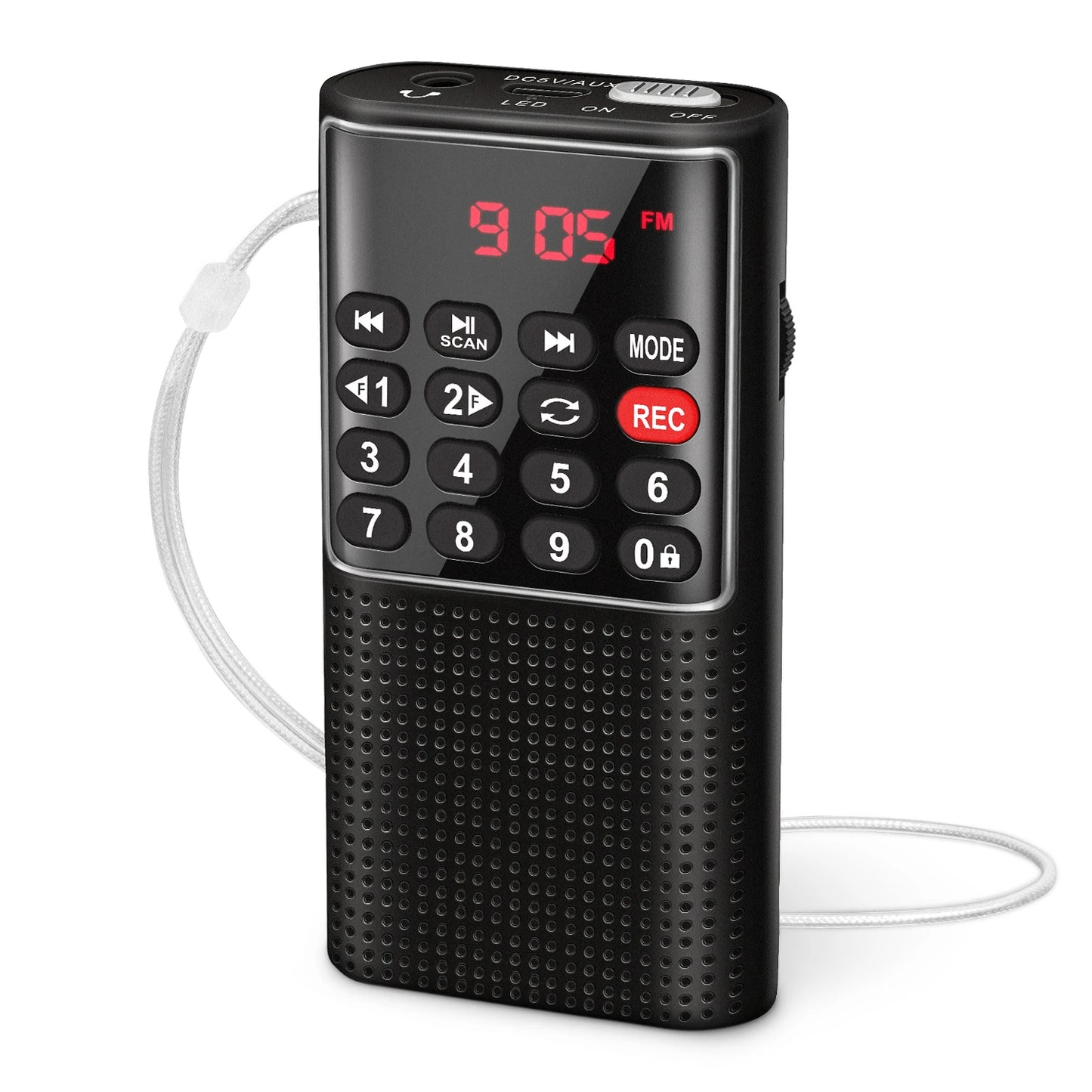 PRUNUS J-328 Mini Portable Pocket FM Radio Handheld MP3 Walkman Radios with Recorder Rechargeable Battery For Walkman Go Hiking