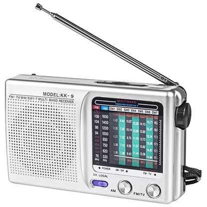 Outdoor Radio Dual Band Stereo Radio SW/AM/FM Pocket Pointer Radio LCD Display Battery Operated for Indoor Outdoor Emergency Use