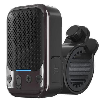 Mini Bike Wireless Speaker Bluetooth 5.4 Portable FM Radio IPX7 Waterproof Shockproof Oudtoor Collar-clip Speaker TF Card Play