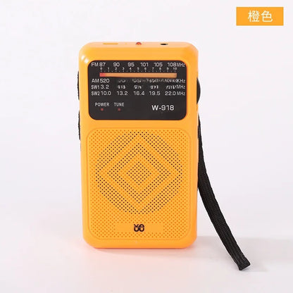 W918 Flashlight Small Full Band FM/AM/SW Emergency Survival Radio Rechargeable Portable Battery Operated Radio