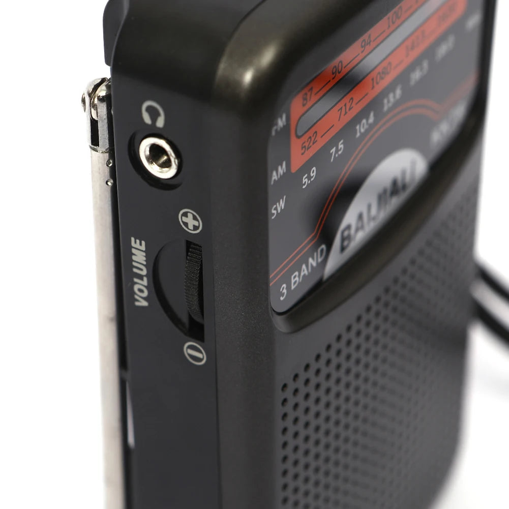 Outdoor Radio Dual Band Stereo Radio SW/AM/FM Pocket Pointer Radio LCD Display Battery Operated for Indoor Outdoor Emergency Use