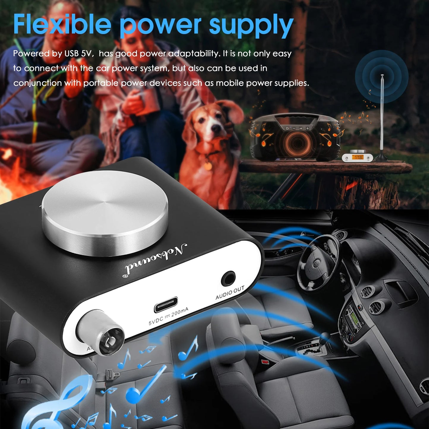 Nobsound NS-10G FM Mini 64-108MHz FM Radio Tuner for Global Use Manual/Auto Search Home/Car Radio