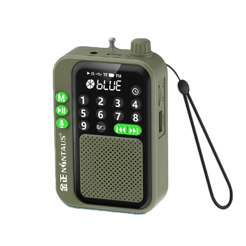Portable Mini FM Radio for TF Card U Disk Music MP3 Player Support HD Rcording Reception Radios 5W Wireless Bluetooth Speaker