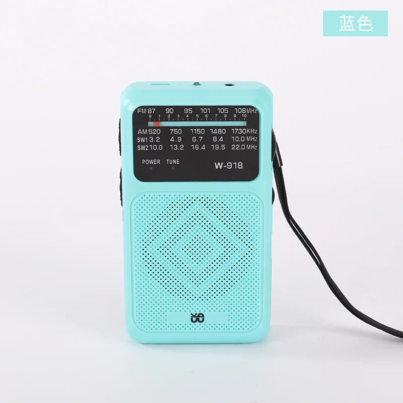 W918 Flashlight Small Full Band FM/AM/SW Emergency Survival Radio Rechargeable Portable Battery Operated Radio