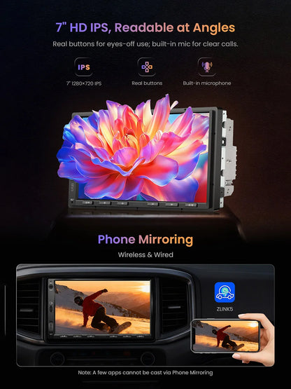 Android Double 2 Din Car Stereo 7 inch Automotive Multimedia Player Radio Auto Carplay Screen Navigation 2Din A5 A5L Atotozone