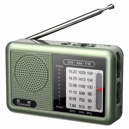 Mini Portable FM AM SW Radio High Sensitivity DSP Chip Radios Receiver Built-in Loud Volume Speaker Support 3.5mm Headphones Pla