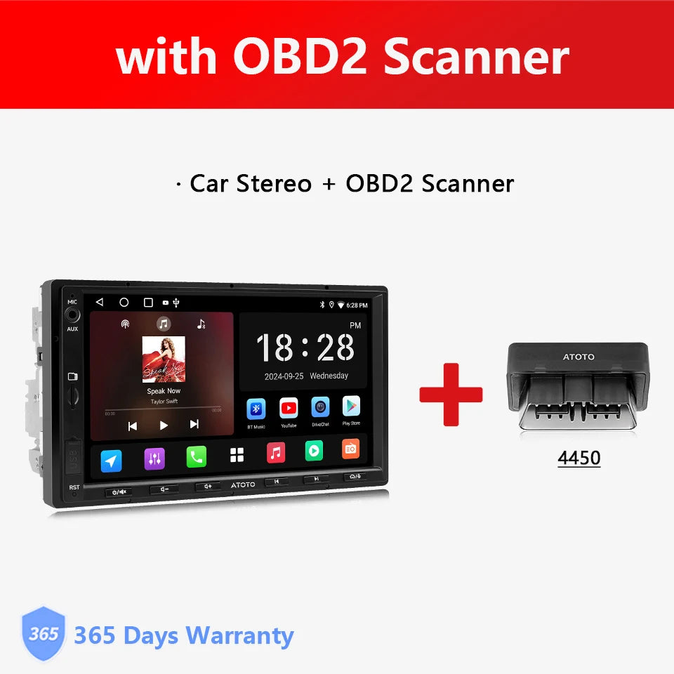 Android Double 2 Din Car Stereo 7 inch Automotive Multimedia Player Radio Auto Carplay Screen Navigation 2Din A5 A5L Atotozone