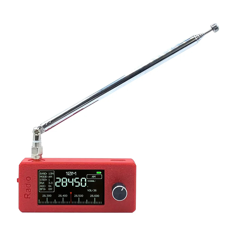 New Mini SI4732 0.5-108mhz Portable Radio LSB USB AM FM Pocket Mini Radio 1.9" IPS Screen All Band Radio Receiver with Antenna