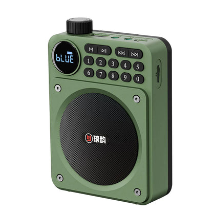 Mini Portable FM Radio Removable Rechargeable Battery Radios Receiver Bluetooth Speaker TF USB Music Player HD Voice Amplifier