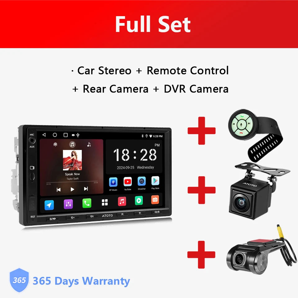 Android Double 2 Din Car Stereo 7 inch Automotive Multimedia Player Radio Auto Carplay Screen Navigation 2Din A5 A5L Atotozone
