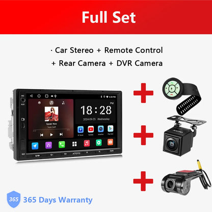 Android Double 2 Din Car Stereo 7 inch Automotive Multimedia Player Radio Auto Carplay Screen Navigation 2Din A5 A5L Atotozone