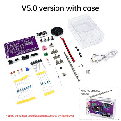 HU-017B Radio DIY Kit RDA5807S 87~108MHz FM Radio Electronic Teaching Experiment Soldering Practice Module