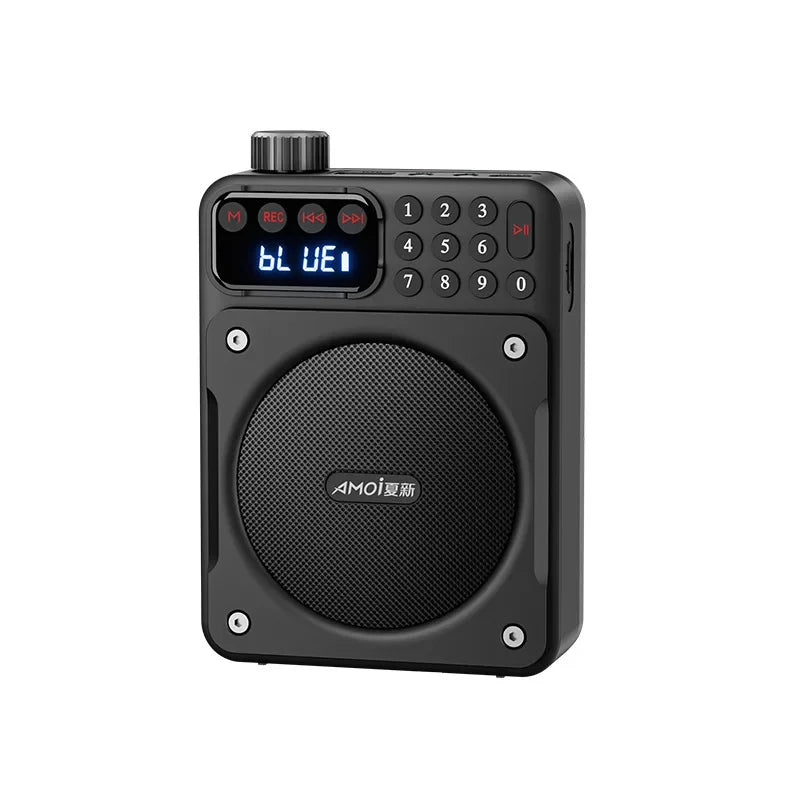 Mini Portable FM Radio Removable Rechargeable Battery Radios Receiver Bluetooth Speaker TF USB Music Player HD Voice Amplifier