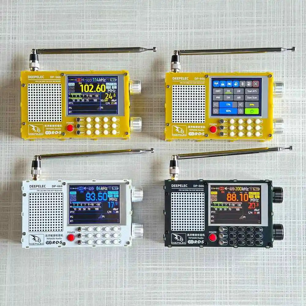 DP-666 TEF6686 Radio High Sensitivity Full Band FM AM LW MW SW Shortwave ESP32 RDS 2.8 inch IPS LCD DEEPELEC