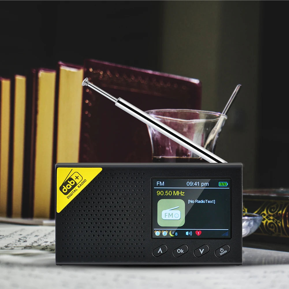 Portable Digital Radio Bluetooth-compatible 5.0 DAB/FM Receiver Broadcasting Player Rechargeable Lightweight Home office Radio