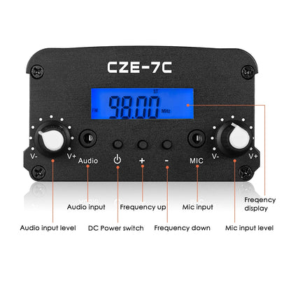 Nobsound 1W/7W Wireless FM Transmitter Broadcast Radio Station Audio-Sender for Church