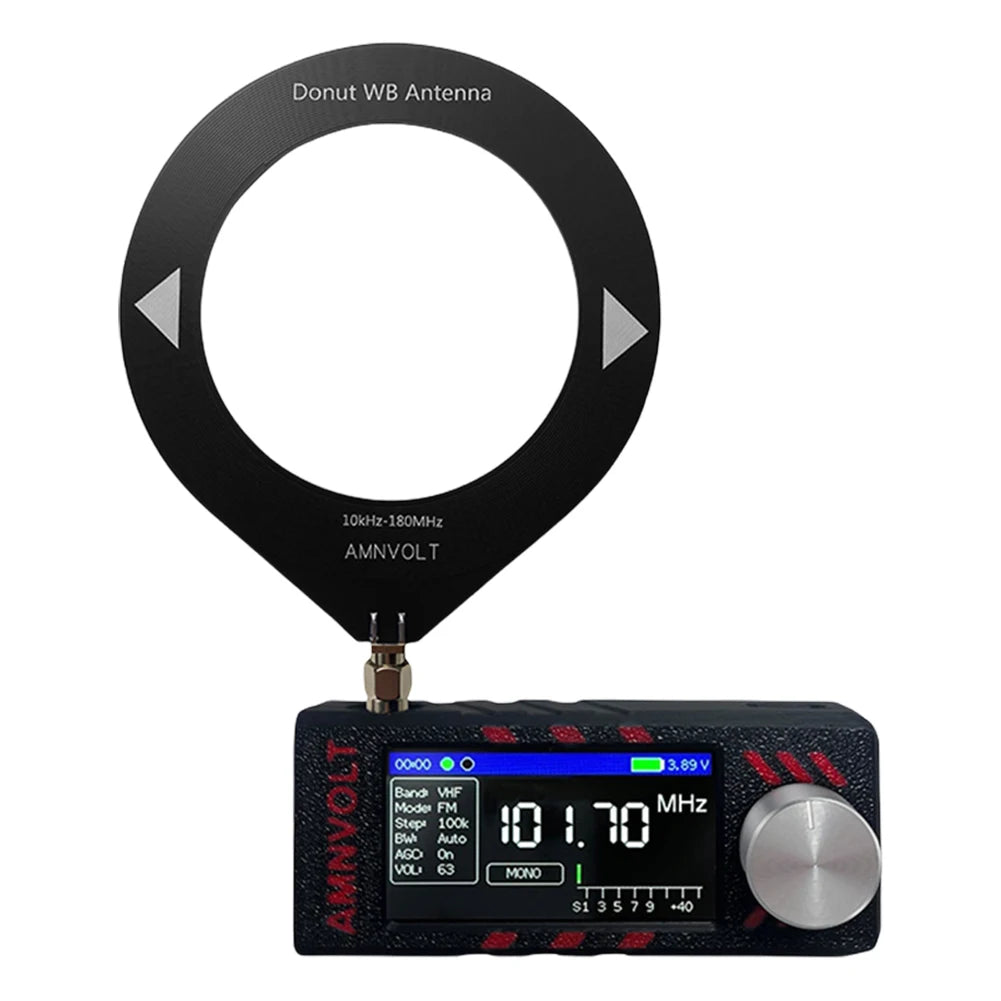 New Mini SI4732 0.5-108mhz Portable Radio LSB USB AM FM Pocket Mini Radio 1.9" IPS Screen All Band Radio Receiver with Antenna