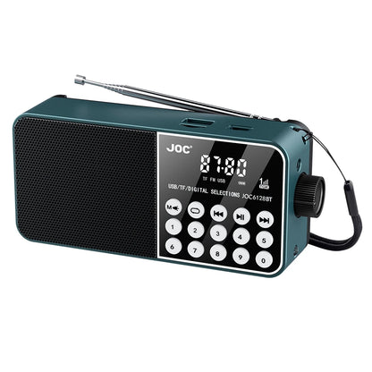 Mini Portable Radio Bluetooth-Compatible Broadcasting Player Radio LED Digital Display Stereo MP3 Player for Emergency Hurricane