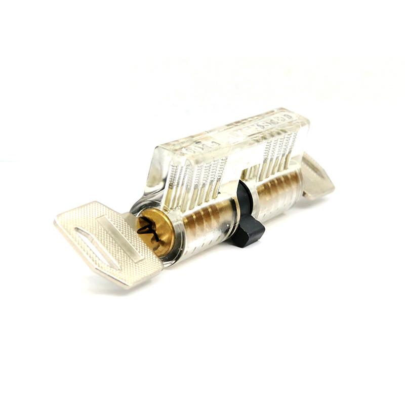 Clear 5 Pin Double-Sided Euro Cylinder Practice Lock