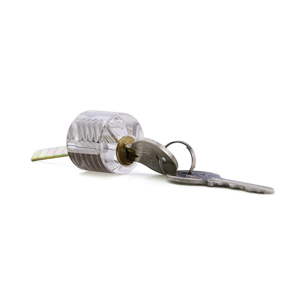Clear 5 Pin Rim Cylinder Practice Lock