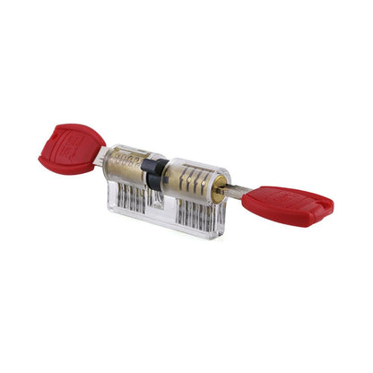Clear Double-Ended 11 Pin Euro Cylinder Practice Lock
