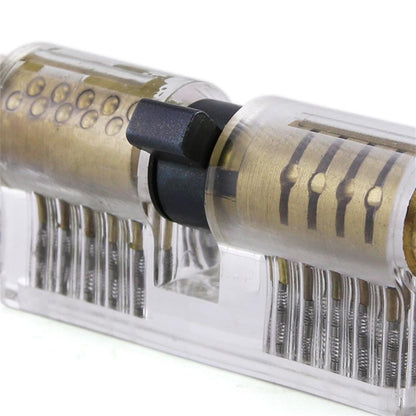 Clear Double-Ended 11 Pin Euro Cylinder Practice Lock