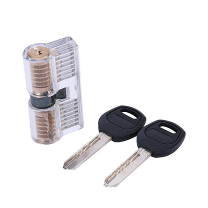 Clear 7 Pin Dimple Practice Cylinder Lock