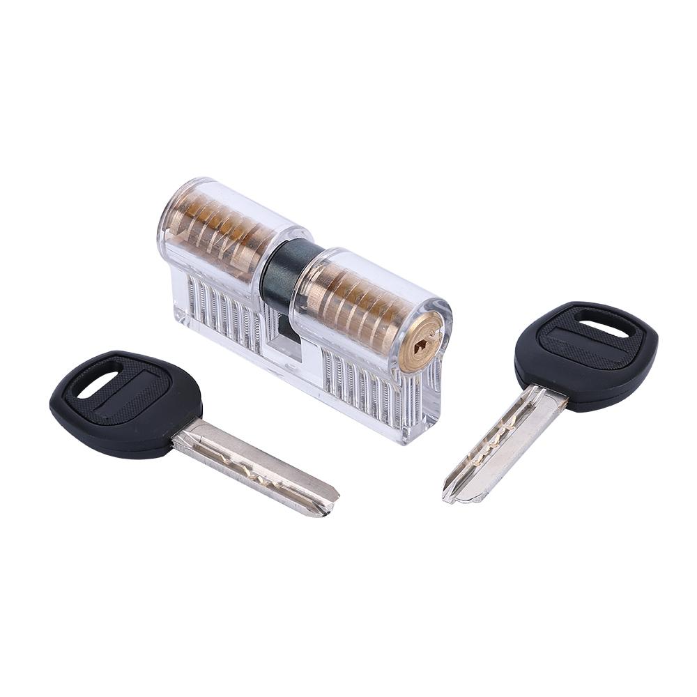 Clear 7 Pin Dimple Practice Cylinder Lock