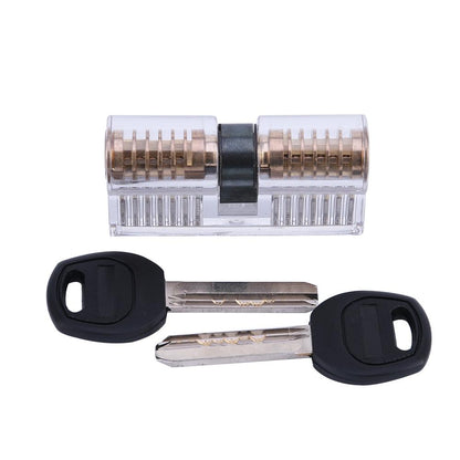 Clear 7 Pin Dimple Practice Cylinder Lock