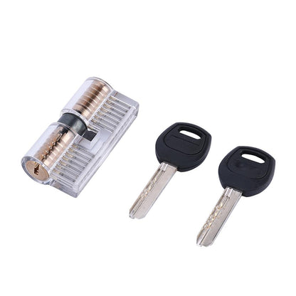 Clear 7 Pin Dimple Practice Cylinder Lock