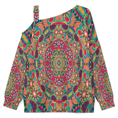 Fall Casual Asymmetric Shoulder Knit Top with Buckle Detail Summer, Surfing, Seaside
