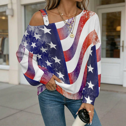 Women’s Off-Shoulder Knit Sweater National Flag, History, War