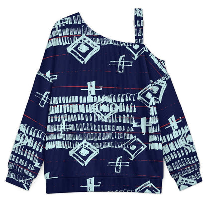 Women’s Off-Shoulder Knit Sweater Pattern