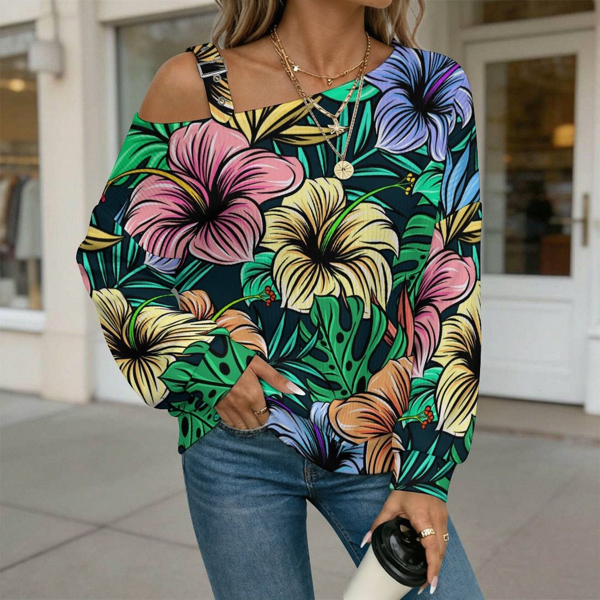 Off-the-shoulder Sweaterwomens-off-shoulder-knit-sweater