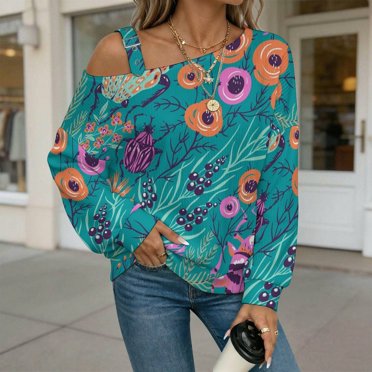 Off-the-shoulder Sweaterwomens-off-shoulder-knit-sweater