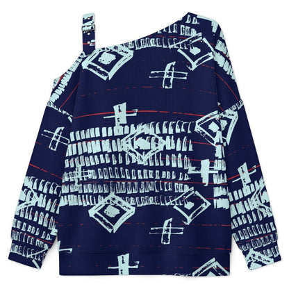 Women’s Off-Shoulder Knit Sweater Pattern