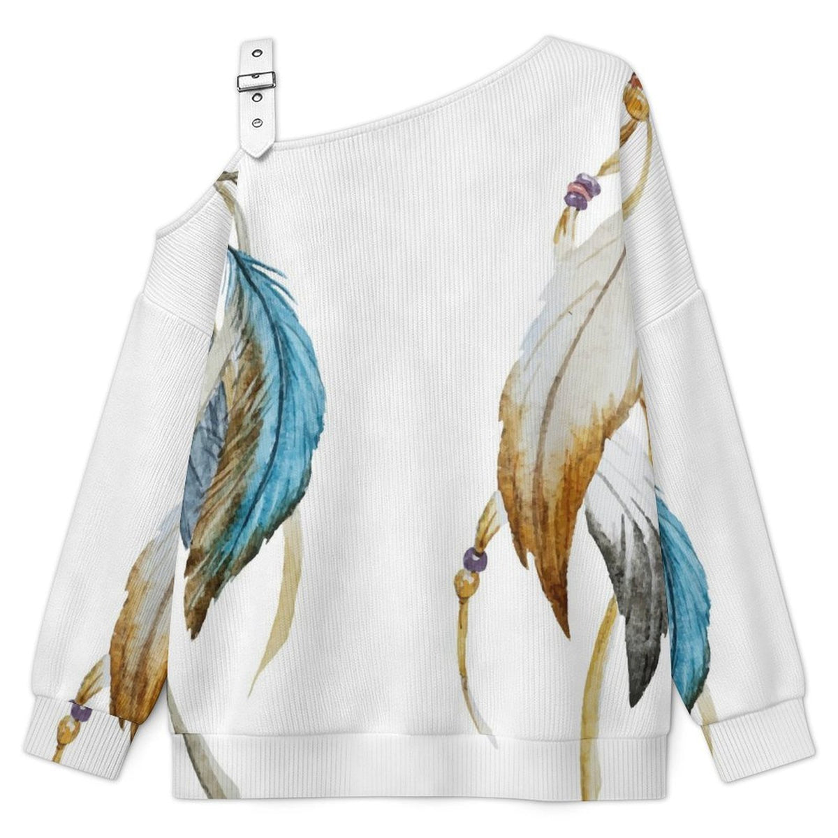 Women’s Off-Shoulder Knit Sweater Wing