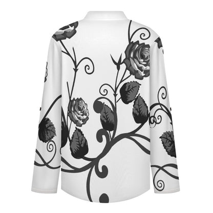 Versatile Notched V-Neck Tunic | Roll Tab 3/4 Sleeve Office Casual Top  Roses, Flowers