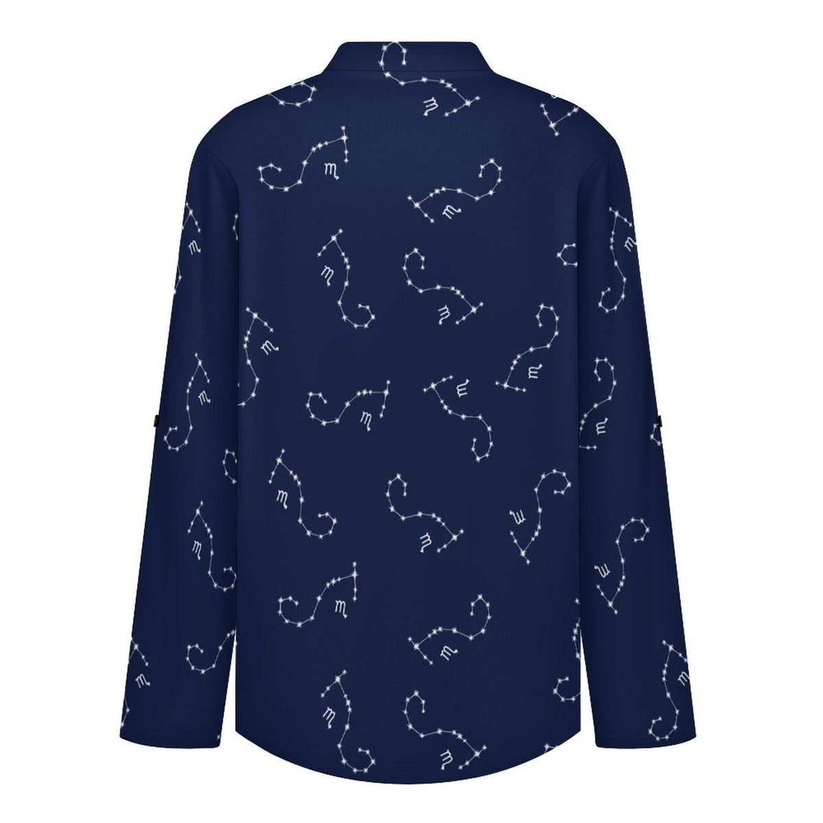 Versatile Notched V-Neck Tunic | Roll Tab 3/4 Sleeve Office Casual Top  Scorpio Dark Blue