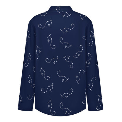Versatile Notched V-Neck Tunic | Roll Tab 3/4 Sleeve Office Casual Top  Scorpio Dark Blue