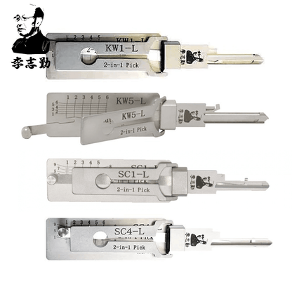 Original Lishi Residential Set for Kwikset & Schlage Conventional Locks – Bundle of 4