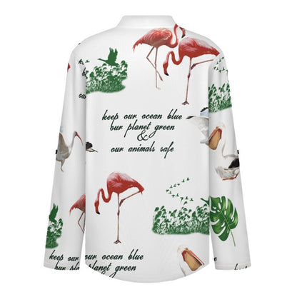 Environmental Protection, Wetland, Repeating Patterns  Versatile Notched V-Neck Tunic | Roll Tab 3/4 Sleeve Office Casual Top