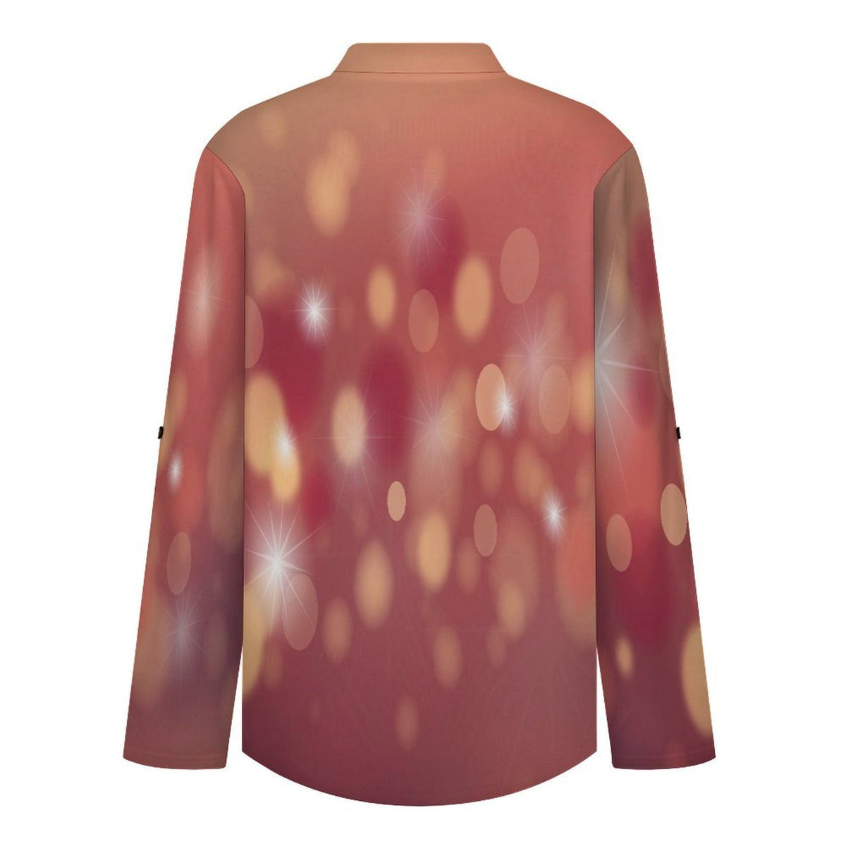 Pink Starlight  Versatile Notched V-Neck Tunic | Roll Tab 3/4 Sleeve Office Casual Top