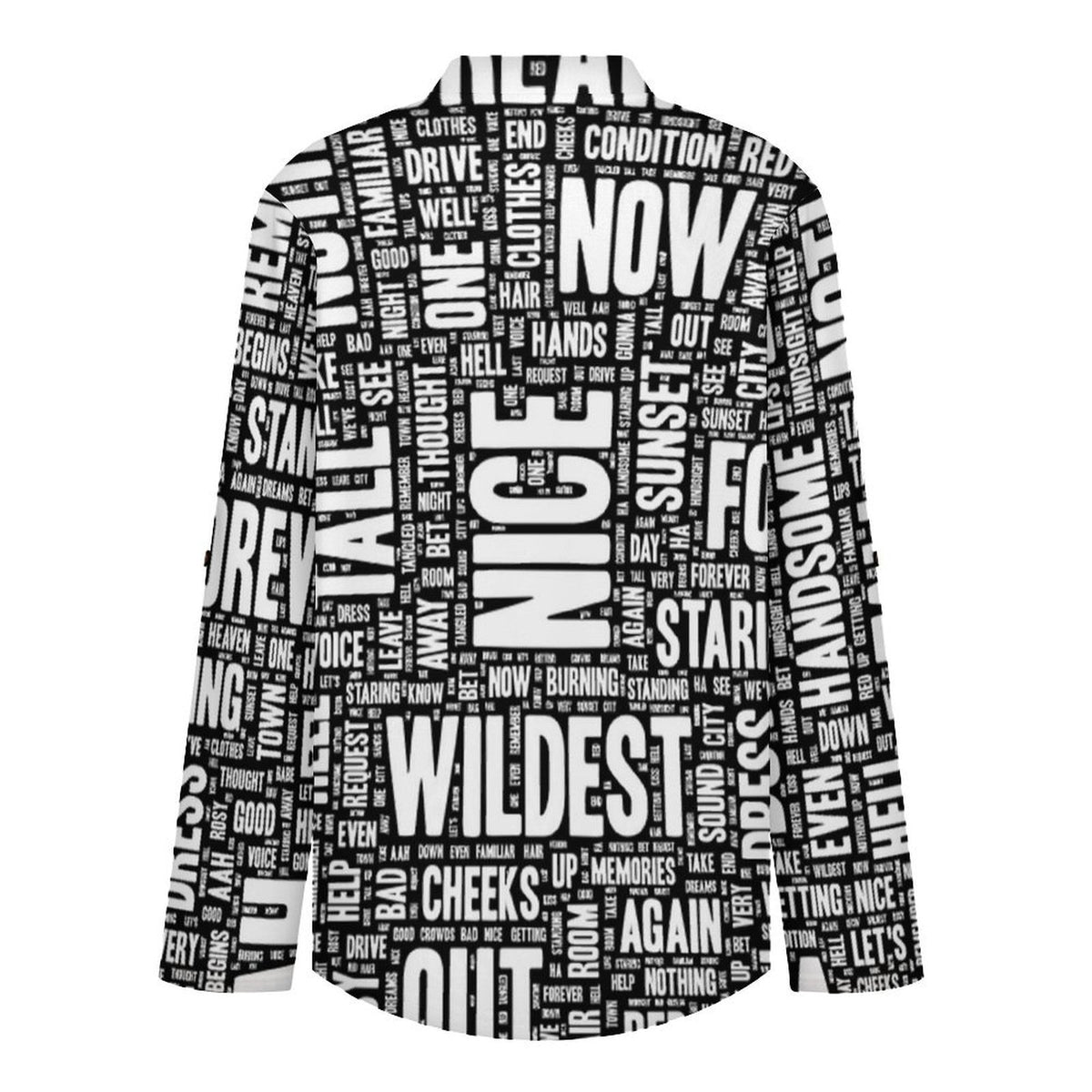 Versatile Notched V-Neck Tunic | Roll Tab 3/4 Sleeve Office Casual Top  Words Pattern