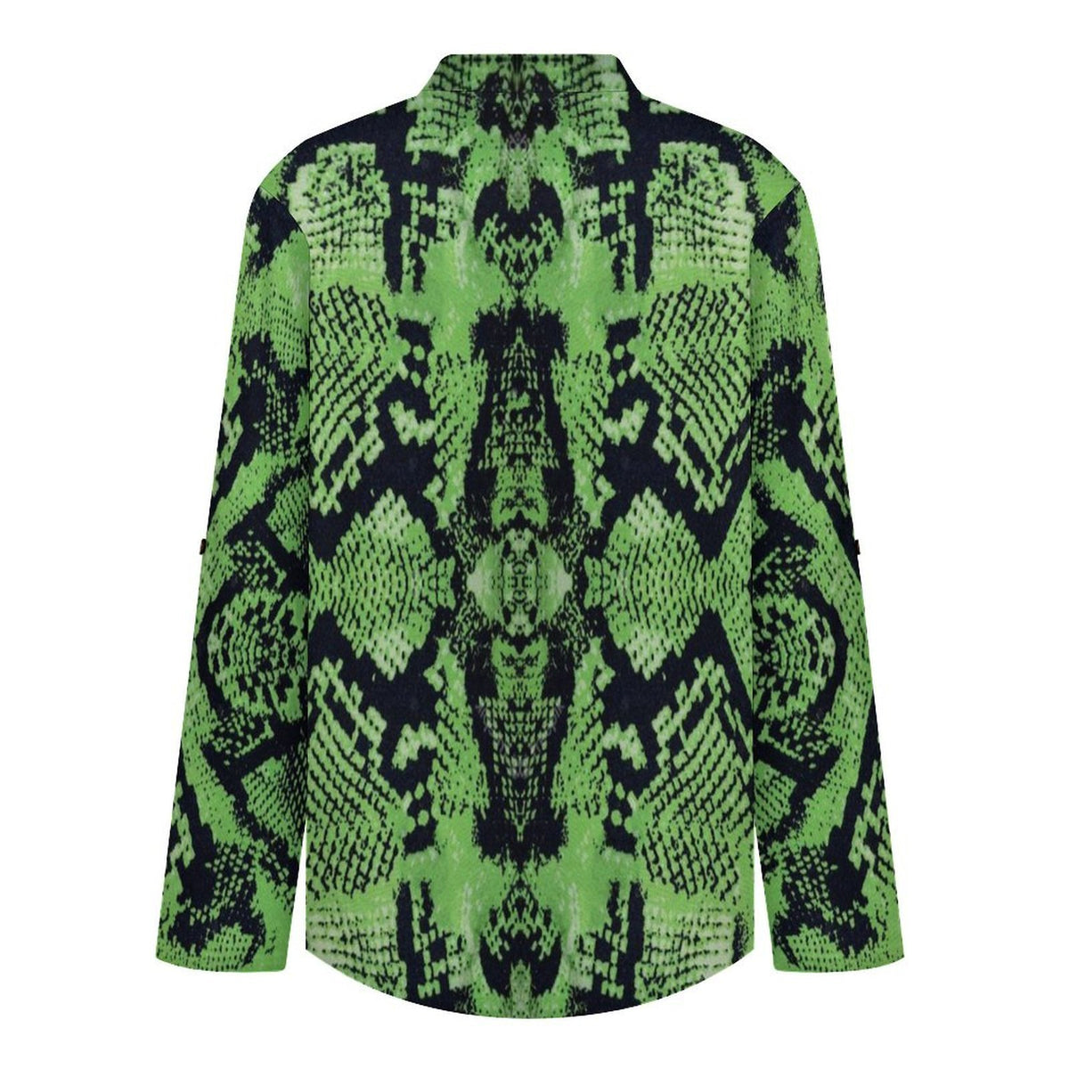 Snakeskin Pattern, Repeating Pattern  Versatile Notched V-Neck Tunic | Roll Tab 3/4 Sleeve Office Casual Top